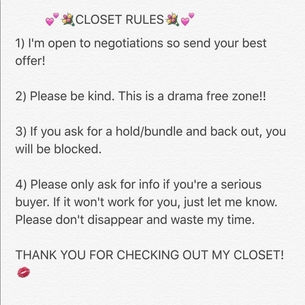 Mrs. Madariaga's Closet Rules